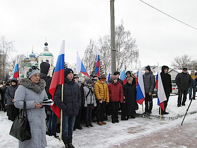 Новости Ливны -Митинг на площади Победы.