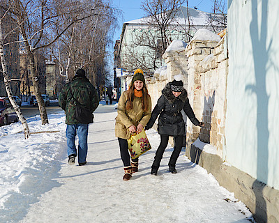 Новости Ливны -Гололёд на улице (фото М. Нестеровой).