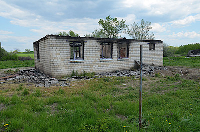 Новости Ливны -Сгоревший дом. Фото автора.