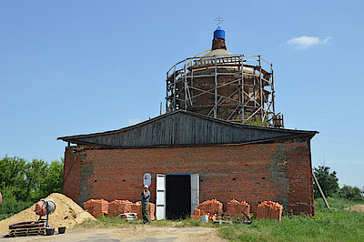 Новости Ливны -Бригада строителей. Фото автора.