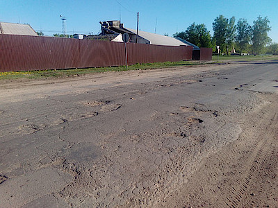 Новости Ливны -Дорога в д. Росстани, улица Ассовиахим. Фото автора.